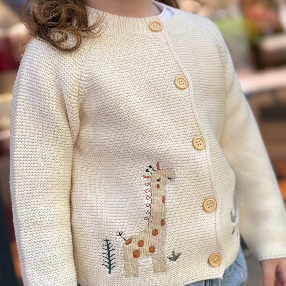 Baby Dieren Gebreid Vest – Zachte Katoenen Cardigan met Knopen